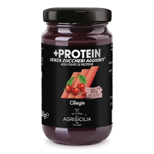 Offerta a tempo: Agrisicilia +Protein ciliegie fonte di proteine senza zuccheri aggiunti 240 grammi ideale per colazione e merenda - 3% da 6.79 € a 6.62 €