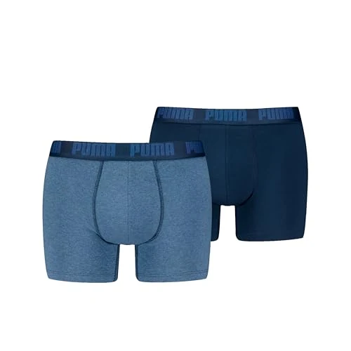 PUMA Calzoncillos Tipo bóxer para Hombre, cómodos, elásticos, Paquete de 2 Unidades