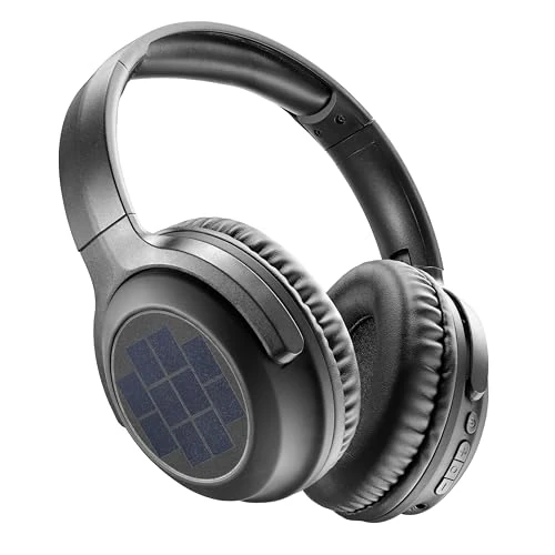 Offerta a tempo: Music Sound - SUNBEAT - Cuffia wireless dotata di pannelli solari - Playtime 40 ore - Archetto morbido regolabile - Doppia modalità di ricarica: cavo USB-C o pannelli solari - Nero - 0.00% da 49.90 € a 49.90 €