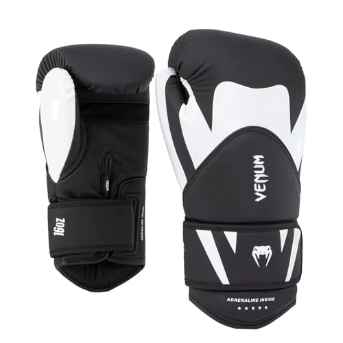Venum Challenger 4.0 Boxhandschuhe - Schwarz-Weiß - 16 Oz