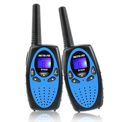 Offerta a tempo: Retevis RT628 Walkie Talkie Bambini, Regalo Giocattolo VOX a Lungo Raggio per Vacanze, Facile da Usare per Campeggio e Avventura (1 Coppia, Blu) - 4% da 11.88 € a 11.39 €