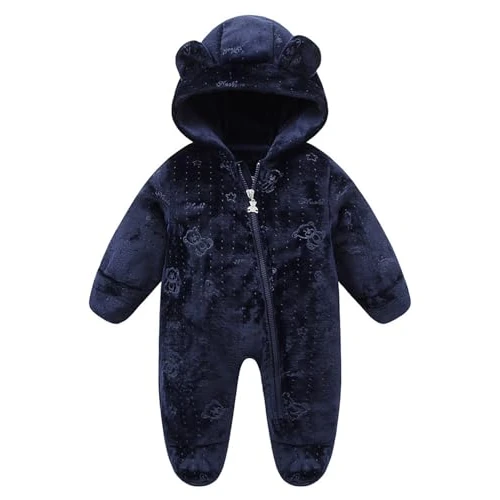 Limited offer: WYTbaby Baby Snowsuit Fleece Hooded Romper Toddler Footed Jumpsuit Onesie Thin Fall Winter Outfits from 18.07 EUR to 16.99 EUR (save 6%)