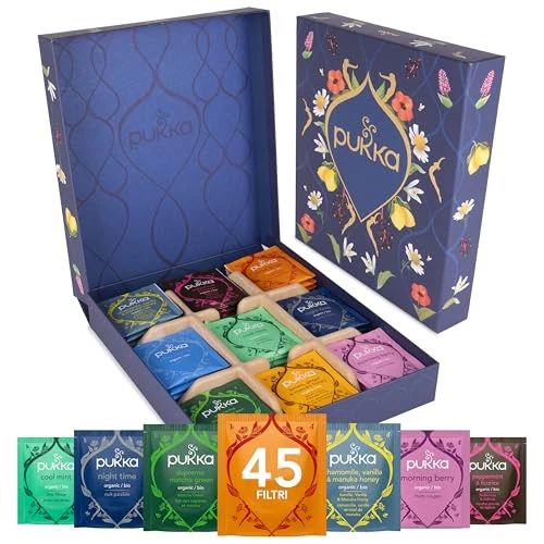 Limited-time offer: Pukka Herbs Premium Herbal Tea Selection Gift Set Box Ideal Gifts For Women & Men, Birthday, Anniversary & Self-Care Eco-Friendly Selection, 45 Tea Bags, 9 Delicious Flavours from 19.99 GBP to 19.99 GBP (save 0%)