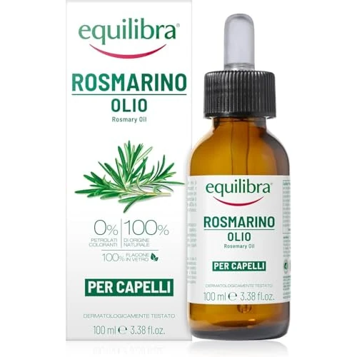 Offerta a tempo: Equilibra, Olio di Rosmarino per Capelli, 100 ml, con Olio di Rosmarino, Olio di Mandorle e Olio di Ricino, Rinforza Cuoio Capelluto e Capelli, Dermatologicamente Testato, Adatto a Pelli Sensibili - 19% da 10.99 € a 8.90 €