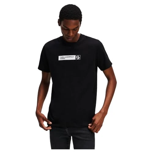 Offerta a tempo: Karl Lagerfeld Jeans Uomo Slim Graphic T-Shirt Black L - 46% da 39.00 € a 21.06 €