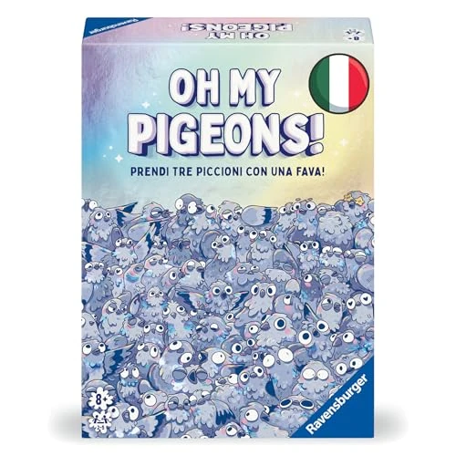Ravensburger - Oh My Pigeons!, Card Game for the Whole Family, 2-5 Players, Gift Idea for Boys and Children from 8 Years, Italian Edition