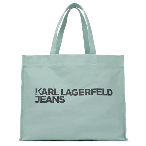 Offerta a tempo: Jeans Karl Lagerfeld, Donna, Shopper Essential Logo, Verde, One size - 7% da 44.99 € a 41.99 €