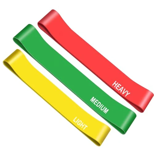 Zeitlich begrenztes Angebot: G5 HT SPORT Fitnessbänder [einzeln oder im 3er Set] Elastische Widerstandsbänder für Fitnessübungen, Pilates, Yoga, Rehabilitation, Set mit 3 Bändern (gelb, grün, rot) von 8.90 € auf 8.90 € (0.00% Rabatt)