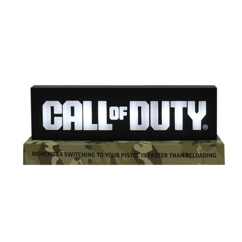 Neamedia The Character Company Call of Duty: Oficjalna lampa, oficjalna licencja, nastrojowa lampa LED do salonu lub biura, kompatybilna z telefonami komórkowymi, XBox, PS5 i PC, pomysł na prezent