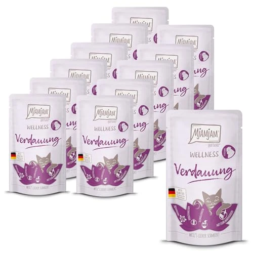 Offre limitée : MjAMjAM - Premium Nourriture humide pour chats - Bien-être - Digestion - Poulet, paquet de 12 (12 x 125g), sans céréales de 25.44 € à 25.44 € (0.00% de remise)