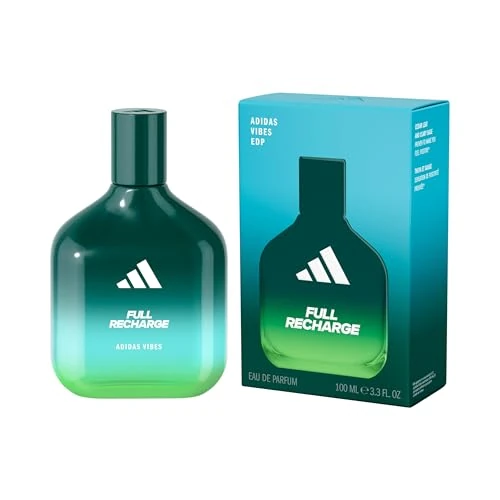 Zeitlich begrenztes Angebot: adidas Vibes Full Recharge Eau de Parfum, langanhaltender, belebender Unisex-Duft mit würzig-frischen Noten und natürlichen ätherischen Ölen, 100ml von 21.99 € auf 20.83 € (5% Rabatt)