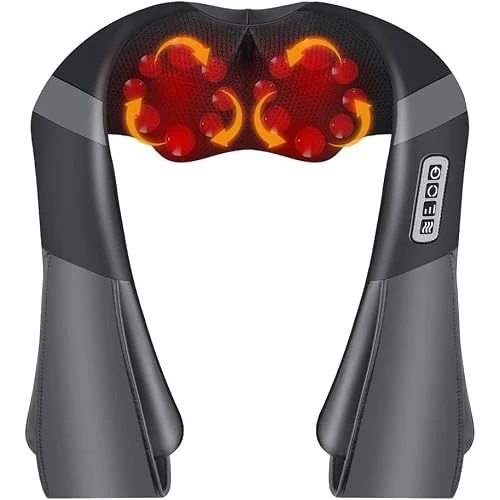 Zeitlich begrenztes Angebot: SQUADO 3D Shiatsu Nackenmassagegerät mit 3 Geschwindigkeiten, 16 Massagebälle, Infrarotheizung für Hals, Schultern, Rücken, für Auto, Zuhause, Büro von 50.50 € auf 50.50 € (0.00% Rabatt)