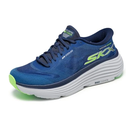 Offerta a tempo: Skechers Uomo Max Cushioning Endeavour Exciton Slip-In ALLENATRICE, Navy Textile, 47 EU - 37% da 109.95 € a 68.95 €
