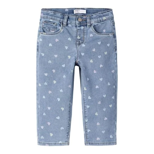 Zeitlich begrenztes Angebot: Name IT Mädchen Nmfbella Mom Shaped Jeans 3555-On Noos, Medium Blue Denim, 122 EU von 29.99 € auf 21.99 € (27% Rabatt)