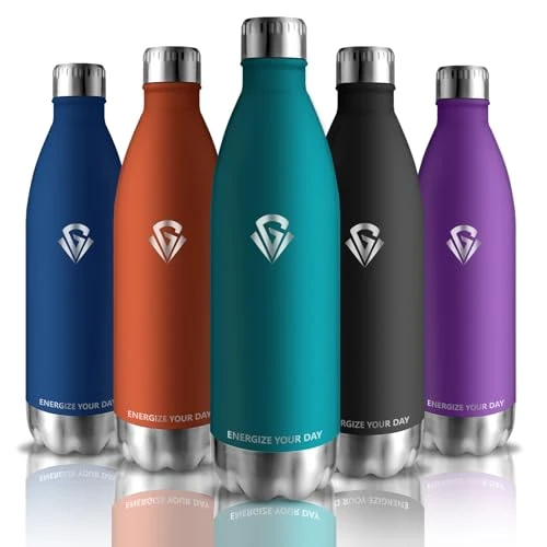 Limited-time offer: Grsta 1 Litre Stainless Steel Drinking Bottle, Double Wall, Cold 24 Hours, Hot 12 Hours, Leak-Proof, BPA-Free, Gym, School, Outdoor, Dark from 22.32 GBP to 22.32 GBP (save 0%)