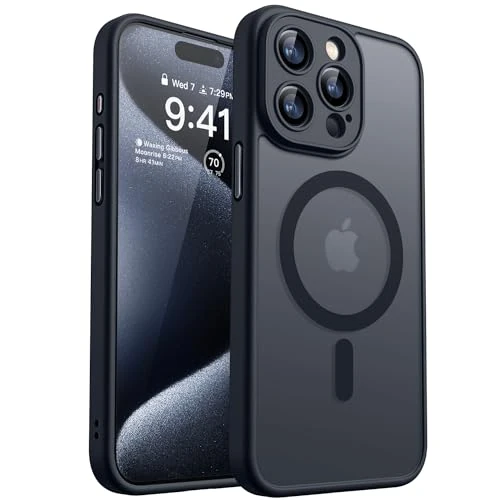 Zeitlich begrenztes Angebot: CANSHN 2024 Neu für iPhone 15 Pro Hülle mit Kameraschutz für Magsafe (TOP Militärschutz & Magnetkraft) Extrem Haltbarkeit Hülle iPhone 15 Pro Case Stoßfest, Schwarz von 14.99 € auf 14.99 € (0.00% Rabatt)