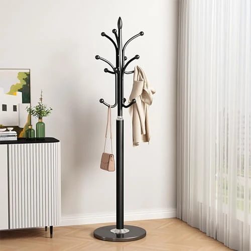 Portemanteaux pour Entrée,Porte-Manteau sur Pied, Portant à Vêtement en Métal,Hauteur 180 cm,avec 6 Crochets,Portant à vêtements sur Pied en Forme d'arbre,pour Entrée,Couloir