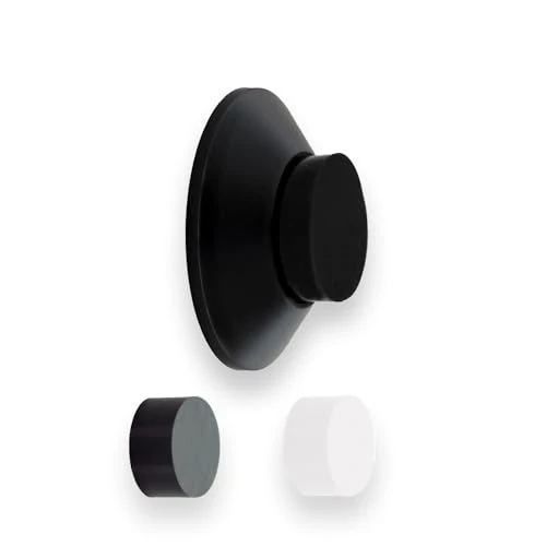 Offerta a tempo: Evi Herrajes | Fermaporta adesivo | Posizionamento a parete | 35 x 15 mm | Acciaio inossidabile laccato nero | Forma conica | Due gomme incluse | Installazione adesiva o vite - 0.00% da 17.65 € a 17.65 €