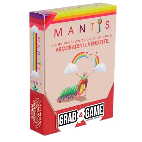 Asmodee: Mantis Grab & Game (wersja kieszonkowa), gra planszowa w formacie podróżnym, 10 lat, 2-4 graczy, wydanie włoskie