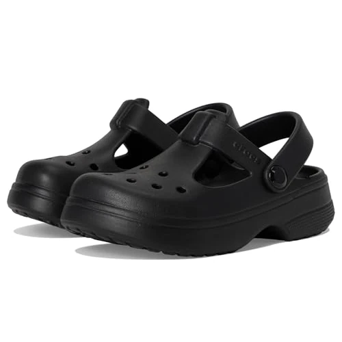 Crocs Unisexe Enfant Classic Mary Jane Clog T Sabots, Black, 20/21 EU