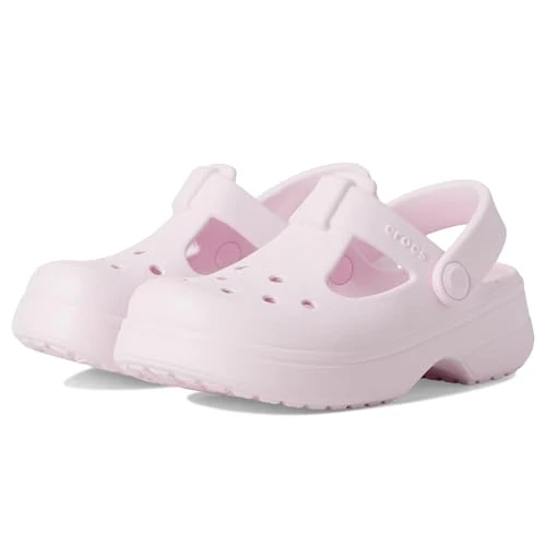 Offerta a tempo: Crocs Classic Mary Jane Clog T, Zoccoli Unisex - Bambini e Ragazzi, Latte Rosa, 22/23 EU - 10% da 14.99 € a 13.49 €