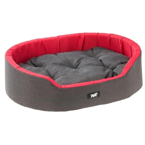 Offre limitee: Ferplast Panier Chien Dandy, Coussin Amovible et Lavable, Housse en Coton avec Rembourrage Doux, Idéale également comme Niche pour Chat, 55 x 41 x H 15 cm, Rouge de 37.90 EUR a 32.22 EUR (economie 15%)