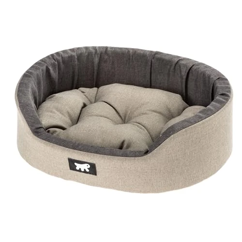 Offerta a tempo: Ferplast Cuccia Cane Interno Dandy - Cuscino Rimovibile, Lavabile, Rivestimento in Cotone con Soffice imbottitura, ideale anche come Cuccia Gatto, 65 x 46 x h 17 cm, Marrone - 16% da 46.90 € a 39.43 €