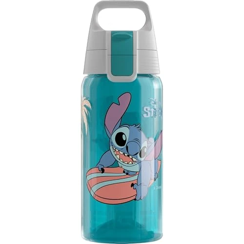 Oferta ograniczona: SIGG - Viva One Disney Stitch Surfing butelka do picia dla dzieci – nadaje się do napojów gazowanych – szczelna – nadaje się do mycia w zmywarce – nie zawiera BPA – sportowa – zielona, 0,5 l z 64.17 EUR na 64.17 EUR (znizka 0%)