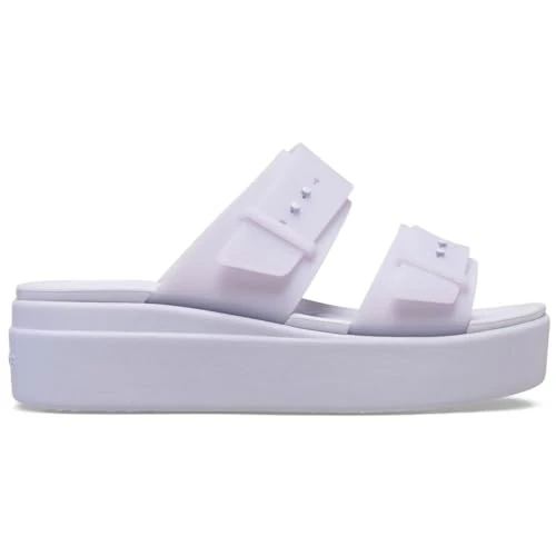 Oferta limitada: Crocs Brooklyn Buckle Low Wedge, Morado Luna, Mujer, EU 33-34 | Cuña ligera; plataforma elevada cómoda; correa regulable y segura; plantilla acolchada; comodidad Crocs de 59.99 € a 14.95 € (ahorro 75%)