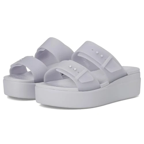 Offerta a tempo: Crocs Brooklyn BuckleFrostedLowWedge, Sandali Donna — 34% da 59,99 € a 39,48 €