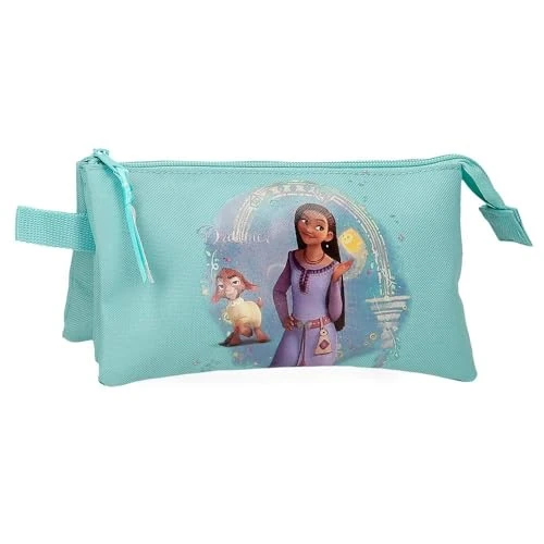 Limited offer: Joumma Disney Wish Dreamer Triple Pencil case Blue 22x12x5cm Polyester 1.32L, Blue, One Size, Triple Case, Blue, One Size, Triple Case from 9.99 EUR to 8.36 EUR (save 16%)