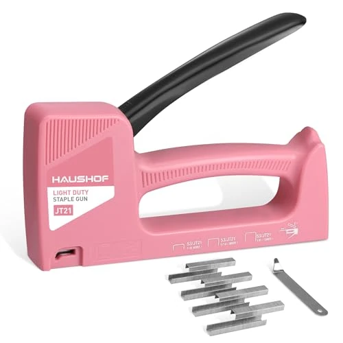 Oferta limitada: HAUSHOF Grapadora Manual con 800 Grapas y Quita Grapas, Rosa de 9.99 € a 8.49 € (ahorro 15%)