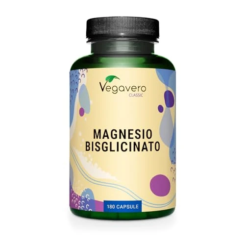 Vegavero Magnesium Bisglycinate 2000 mg | Max Absoption & Bioavailability | Relaxation, Muscle Health, Stress & Energy Support Supplement | 180 Capsules | Vegan