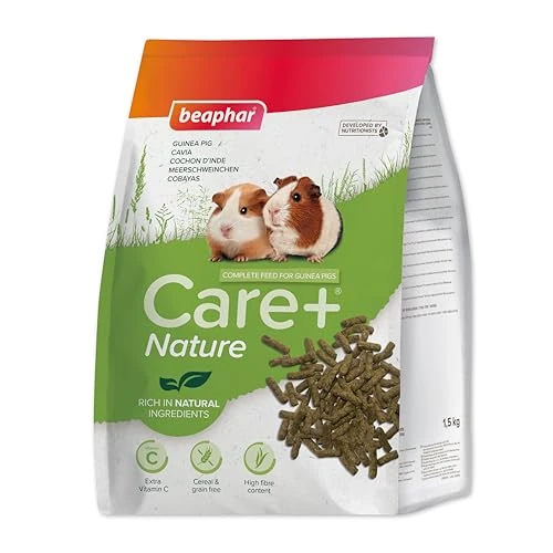 Limited-time offer: Beaphar Care+® Nature Cobaya Natural Guinea Pig Food with Vitamin C, Grain-Free, Rich in Fibre and Hay, Timothy Pellets, All-in-One Pellets, 1.5 kg from 17.97 £ to 17.97 £ (save 0.00%)