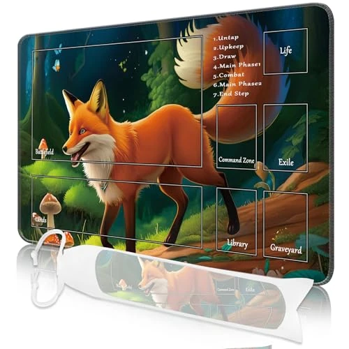 Oferta limitada: MTG - Alfombrilla de Juegos de 24 x 14 Pulgadas, MTG TCG, con Bordes cosidos, impresión HD, Alfombrilla Antideslizante para Juegos de Cartas, con Funda, árbol de Combate (Color 14) de 27.13 € a 27.13 € (ahorro 0.00%)