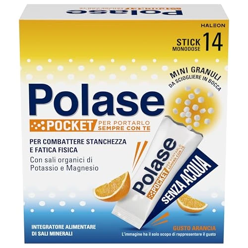 Oferta ograniczona: Polase Kieszonkowy suplement diety z magnezem i potasem do przyjmowania bez wody, przeciw zmęczeniu i zmęczeniu, gorąca, pomarańczowego smaku, 14 sztyftów w kształcie policzków z 86.17 PLN na 86.17 PLN (zniżka 0%)