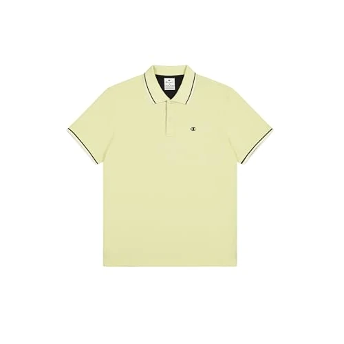 Champion Polo da Uomo con Logo sul Petto, Giallo (Ys143), XS