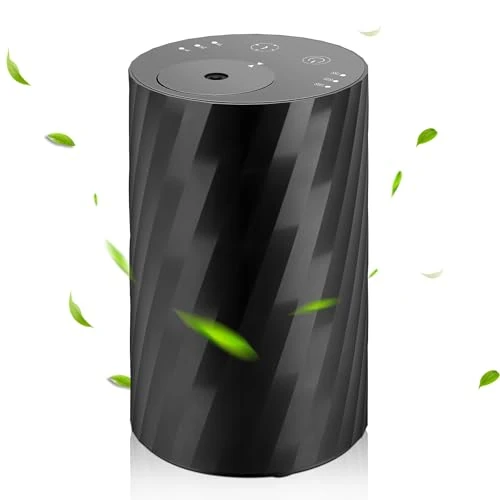 Refillable Waterless Diffuser with Timer 1H 2H 3H Aluminium Alloy for Home Office Use with Capacity of Essential Oils (Diagonal Strip)