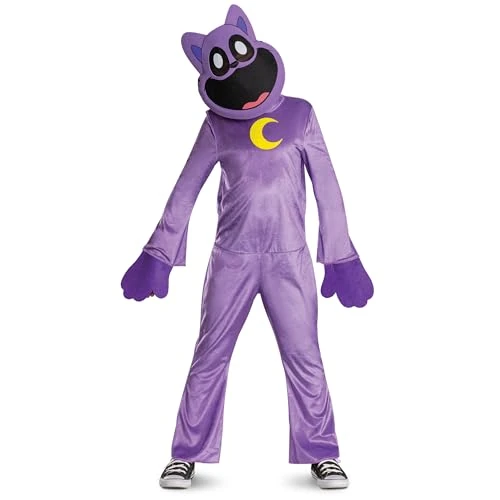 Offre limitée : Costume classique de Catnap pour enfants par Disguise - Costume de jeu Poppy sous licence officielle avec le personnage emblématique de Catnap pour Halloween et le Dress-Up. de 29.58 € à 24.07 € (19% de remise)