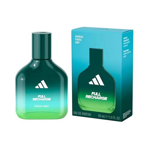 Offerta a tempo: adidas Vibes Full Recharge Eau de Parfum, Per tutti, Tonificante e Rinvigorente, Profumo a lunga durata, Foglia di Cedro e Salvia Sclarea 50 ml - 0.00% da 15.00 € a 15.00 €