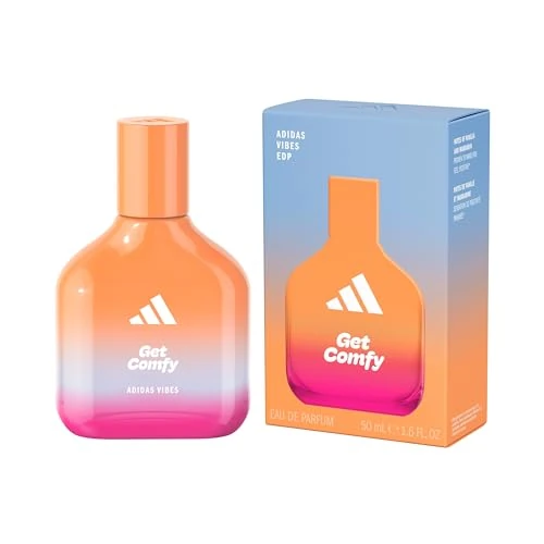 Adidas Vibes Get Comfy Woda perfumowana dla każdego, relaksująca i wygodna, długotrwały zapach, wanilia i mandarynka, 50 ml