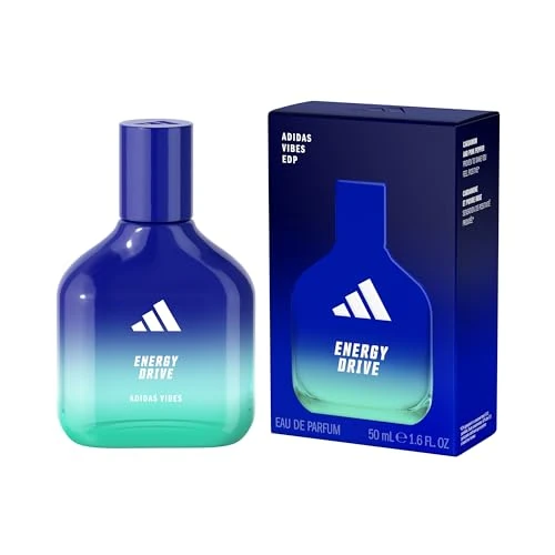adidas Vibes Energy Drive eau de parfum voor iedereen, verkwikkend en stimulerend, langhoudende geur, kardemom en roze peper 50 ml