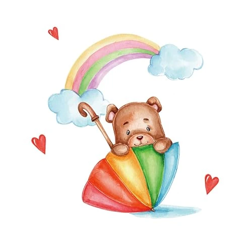 Oferta limitada: duoyif Pegatinas Pared Decorativas Infantiles, Vinilos Decorativos Pared Bohemios, Adhesivos Pared Decorativos Niños Para Habitación Infantiles Niños Niñas Guardería (Colorido Oso arcoíris C) de 7.99 EUR a 7.99 EUR (ahorro 0%)