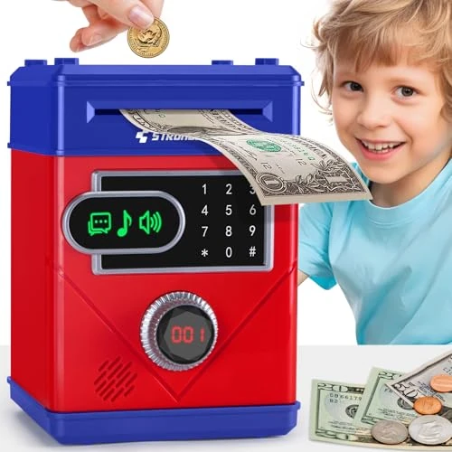 Ltteaoy Elektronische Spaarpot voor Kinderen 3-12 Jaar - Met Touchscreen en Wachtwoord - Cadeau voor Kinderen