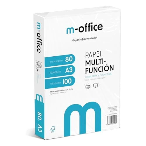 Zeitlich begrenztes Angebot: A3-Papier, 80 g, Packung mit 100 Blatt, Multifunktionspapier für Inkjet- und Laserdrucker, A3-Blätter, 297 x 420 mm, ideal für Büro und Zuhause · m-office (100 Blatt) von 7.95 € auf 7.95 € (0.00% Rabatt)