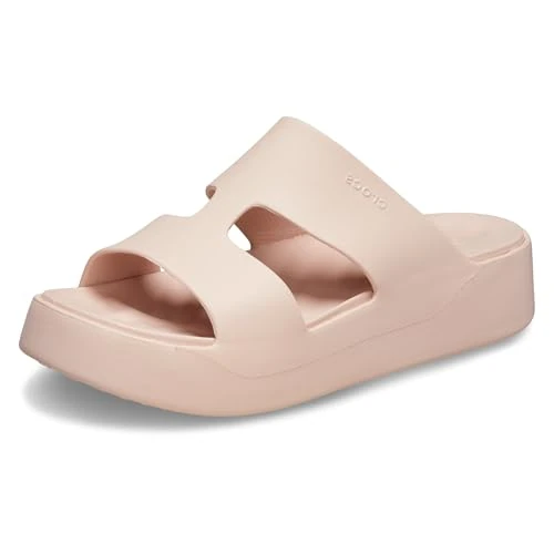 Crocs Getaway Sandali da donna con plateau e cinturino ad H, Quar, 42/43 EU