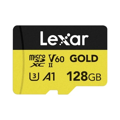 Limited-time offer: Lexar GOLD 128GB Micro SD Card microSDXC UHS-II | V60, U3, A1, C10, Up to 280MB/s Read, LMSGOLD128G-BNNNG from 95.99 £ to 95.99 £ (save 0.00%)