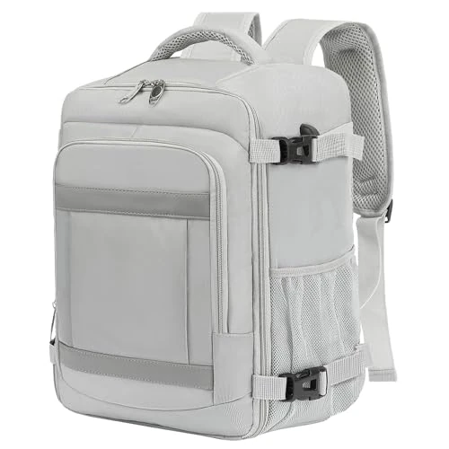 Offerta a tempo: KLOSTAIN Zaino Ryanair 40x20x25 Zaino da Viaggio Aereo Bagaglio a Mano 20L Borsa da Cabina per Uomo e Donna Zaino da Viaggio Lavoro e Scuola Trekking, Grigio chiaro - 18% da 36.99 € a 30.39 €