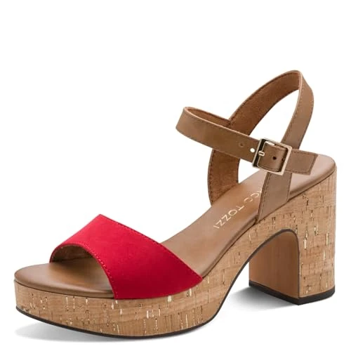 Offerta a tempo: Marco Tozzi Sandalo da Donna 2-28008-42, Rosso, 41 EU, Colore: Rosso, 41 EU - 15% da 59.95 € a 50.99 €