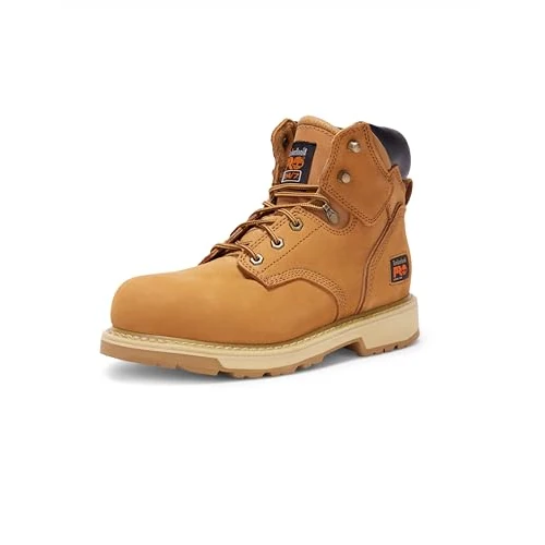 Timberland Bottes de construction Pit Boss pour homme, Wheat, 41 EU, Jaune blé, 41 EU